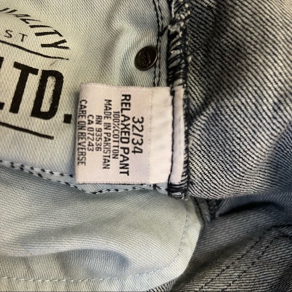 ECKO UTLD 759 Relaxed Fit Creased Straight Leg Blue Dark Wash Denim Jean… - Picture 9 of 13